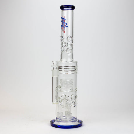 18" H2O glass water bong with triple mini shower head diffuser [H2O-5007]