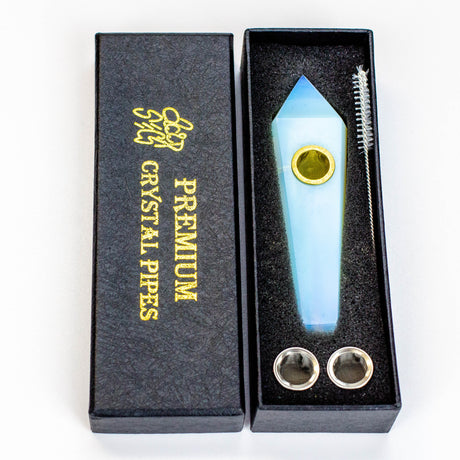 Acid Secs - Plain Natural Opal Smoking Pipe with choke hole Quartz · Stone Pipe Acid Secs Productions Inc. Opal