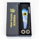 Acid Secs - Natural Labradorite FLASH Smoking Pipe with choke hole Quartz · Stone Pipe Acid Secs Productions Inc.