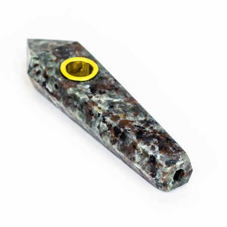 Acid Secs - Black light Natural Fire Stone Smoking Pipe with choke hole Quartz · Stone Pipe Acid Secs Productions Inc. Picasso