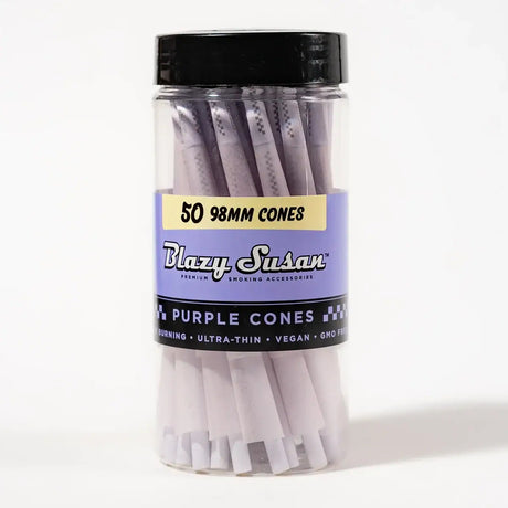 Blazy Susan | Purple Pre-Rolled Cones – 98mm - 50-Count Jar Pre-rolled Cone (Bulk / Tower) BB Canada