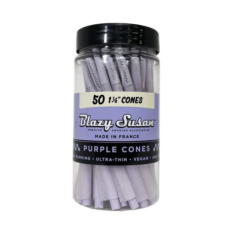 Blazy Susan | Purple pre rolled cones size 1-1/4" Pack of 50 Pre-rolled Cone (Bulk / Tower) Smoking Cat Distribution