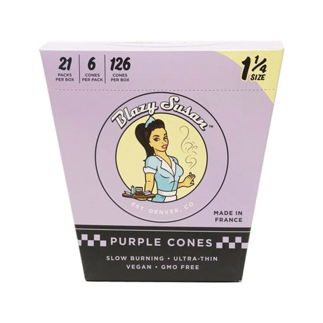 Blazy Susan | Purple 1-1/4 Cones Box of 21 Pre-rolled Cone (Display Pack) BB Canada
