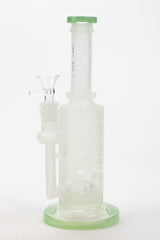 9.5" Sandblasting glass water bong with tire diffuser [Q14]-Light Green - One Wholesale