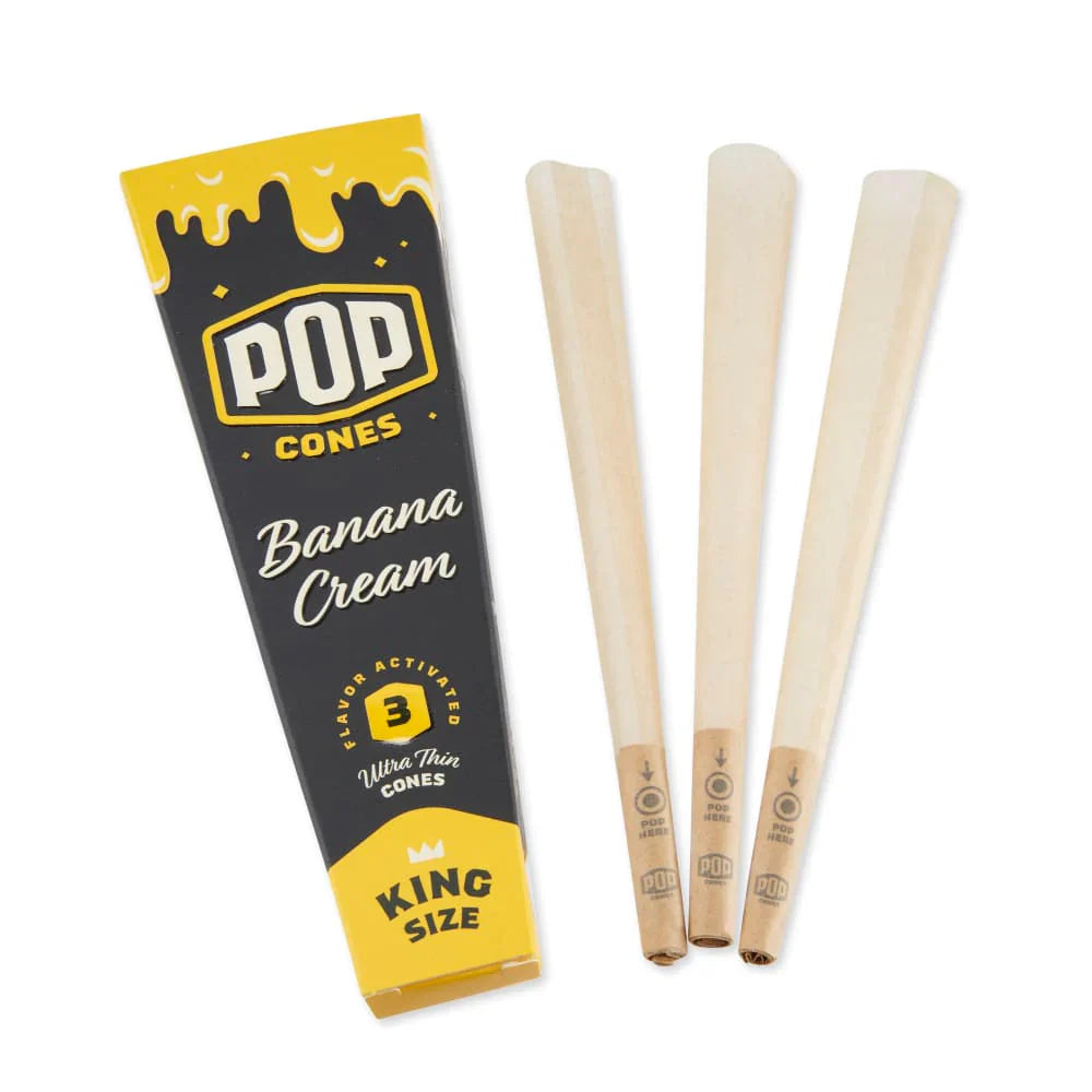 Pop Cones | King Size Pre-Rolled Cones with Flavor Tip – 3 Pack (24ct Display) Pre-rolled Cone (Display Pack) LEHIGH WHOLESALE