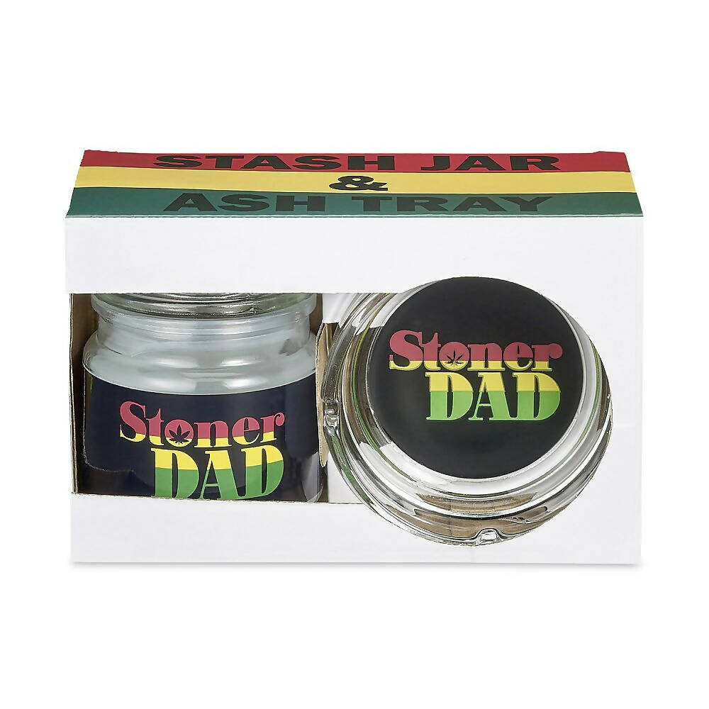 ASHTRAY AND STASH JAR SET - STONER DAD DESIGN