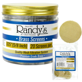 Randy’s® | 5" Screens – Jar of 20 (36 Jars / 720 Screens Total) Metal Screen LEHIGH WHOLESALE Brass