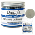 Randy’s® | 0.812" Screens – Jar of 20 (36 Jars / 720 Screens Total) Metal Screen LEHIGH WHOLESALE Stainless Steel