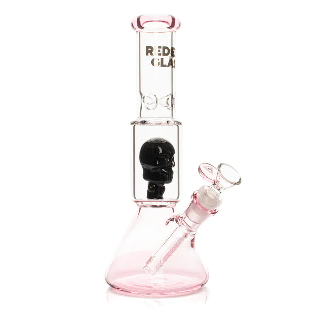 Red Eye Glass® | 11" Dual Chamber Skull Perc Bong (REG183Pi) Glass Bong Smoking Cat Distribution