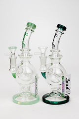 9.5" SOUL Glass 2-in-1 double glass sphere recycler- - One Wholesale