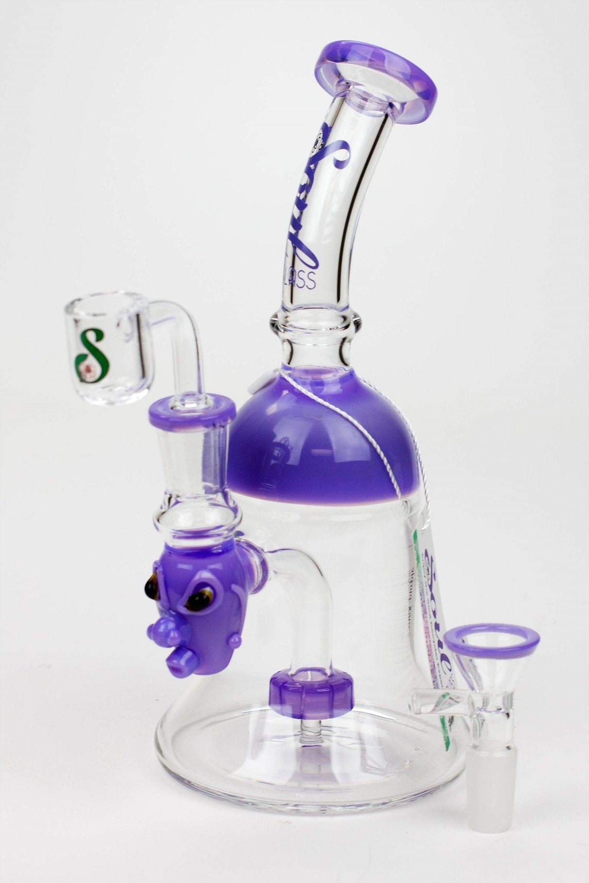 8.5" SOUL Glass 2-in-1 show head diffuser bong-Purple - One Wholesale