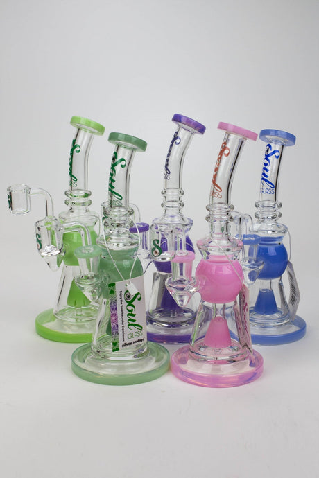 8.2" SOUL Glass 2-in-1 Cone diffuser glass bong- - One Wholesale