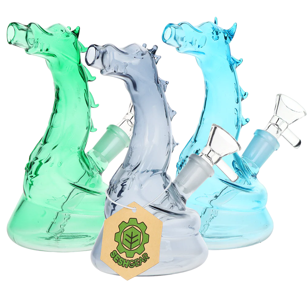 Sesh Gear | 6" Puff The Magic Dragon Waterpipe Glass Bong Smoking Cat Distribution