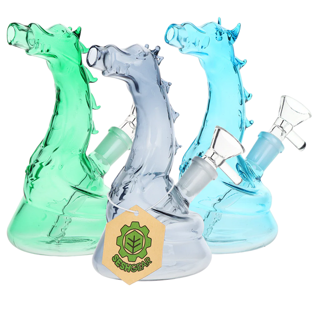 Sesh Gear | 6" Puff The Magic Dragon Waterpipe Glass Bong Smoking Cat Distribution
