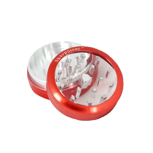 SharpStone® | CLEAR TOP 2 PIECE HERB GRINDER - 2.2" [ GRI906 ]