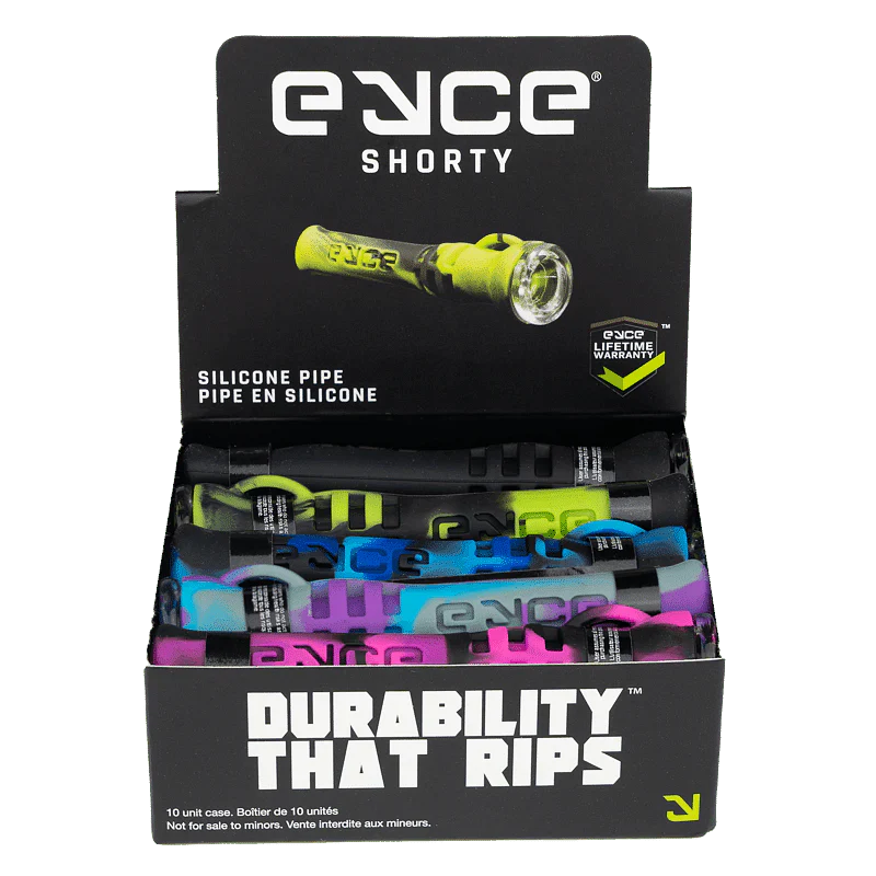 Eyce | Shorty Display – Pack of 10 (Assorted) Silicone Pipe Synergy Innovation