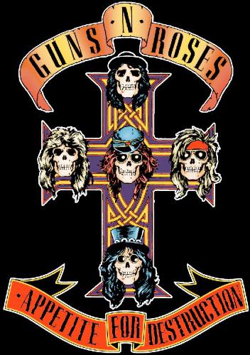 Gun N Roses | "Appetite For Destruction" Men's T-Shirt-Black- Officially Licensed Short Sleeve Philcos