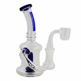 BoroSci | 6" Circ Recycler Glass Rig Glass Rig Maq Distributors Blue