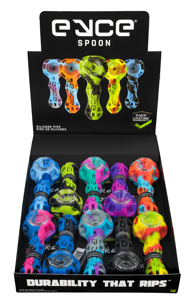 Eyce | Spoon Display – Pack of 10 (Assorted) Silicone Pipe Synergy Innovation