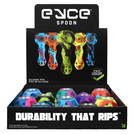 Eyce | Spoon Display – Pack of 10 (Assorted) Silicone Pipe Synergy Innovation