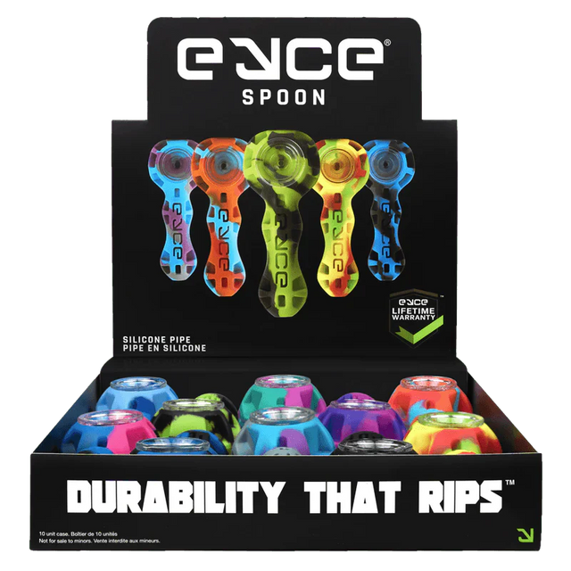 Eyce | Spoon Display – Pack of 10 (Assorted) Silicone Pipe Synergy Innovation