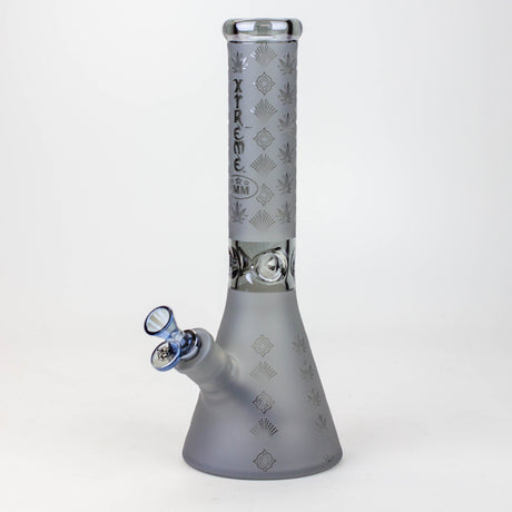 13" XTREME Glass / 7 mm / Sandblast Electroplated Glass beaker Bong [XTR-M209]-Grey - One Wholesale