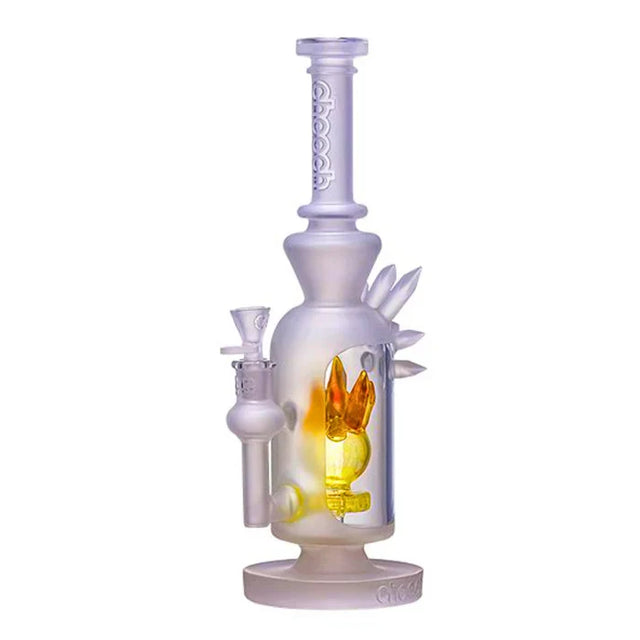 Cheech | 13" Cristaliono Rig Glass Rig Smoking Cat Distribution Yellow