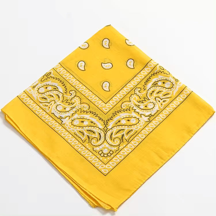 Cotton Bandana 12 display Bandana NIBO Distribution Yellow