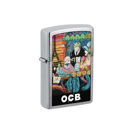 Zippo 200-110386 OCB Reg Chrome Rolling Tray Cafe Culture Zippo Lighter ONE