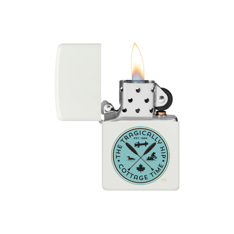 Zippo 214-109022 Tragically Hip Cottage Green Logo Zippo Lighter ONE