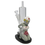 9'' Resin zombie nurse water pipe [H356]